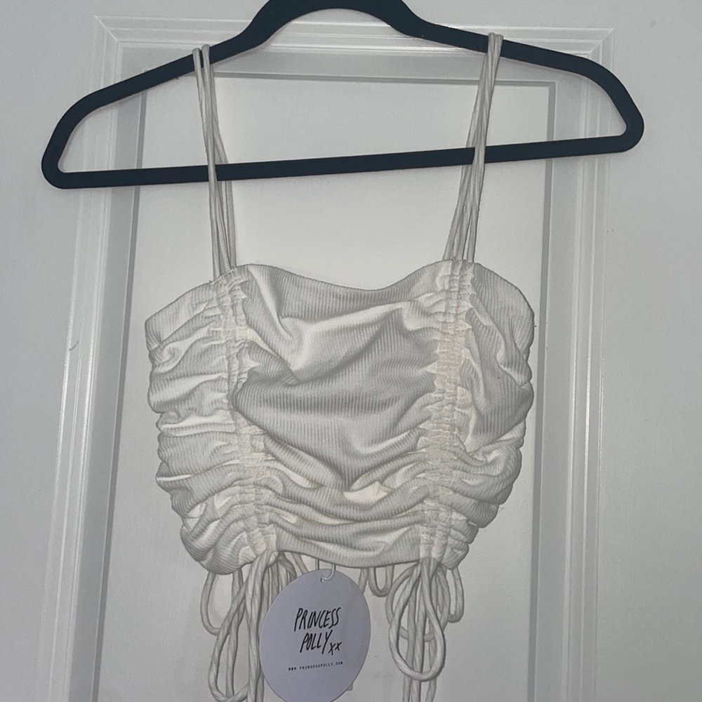 White Princess Polly tie tank